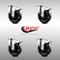 Service Caster 5 Inch 316SS Soft Rubber Swivel Top Plate Caster Set Total Lock Brake SCC SCC-SS316TTL20S514-SRS-4 - alternate 2